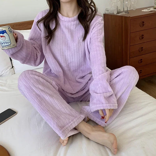 Women's Autumn Winter Pajama 2 Piece Sets