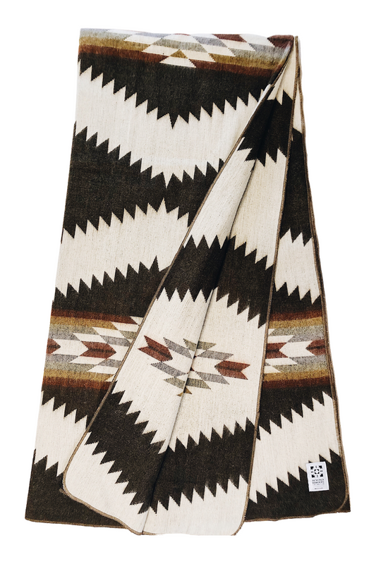 Tsachila Blanket - Chocolate | Ethically Crafted Recycled Acrylic Throw