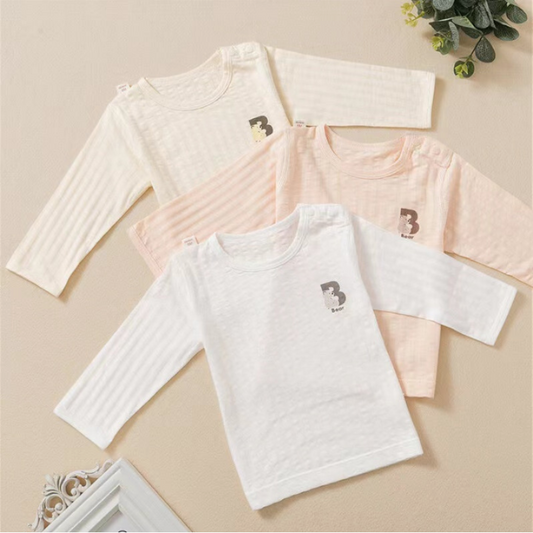 Baby Cartoon Print Long Sleeved Combo Pajamas – Snuggle-Worthy Style for Sweet Dreams