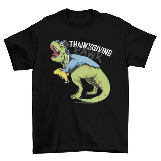 Thanksgiving Dinosaur T-shirt | Comfortable & Playful Holiday Tee