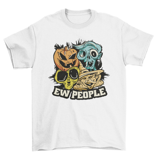 Halloween Monster Faces T-shirt – For Those Who Love Spooky Season… and Avoiding People