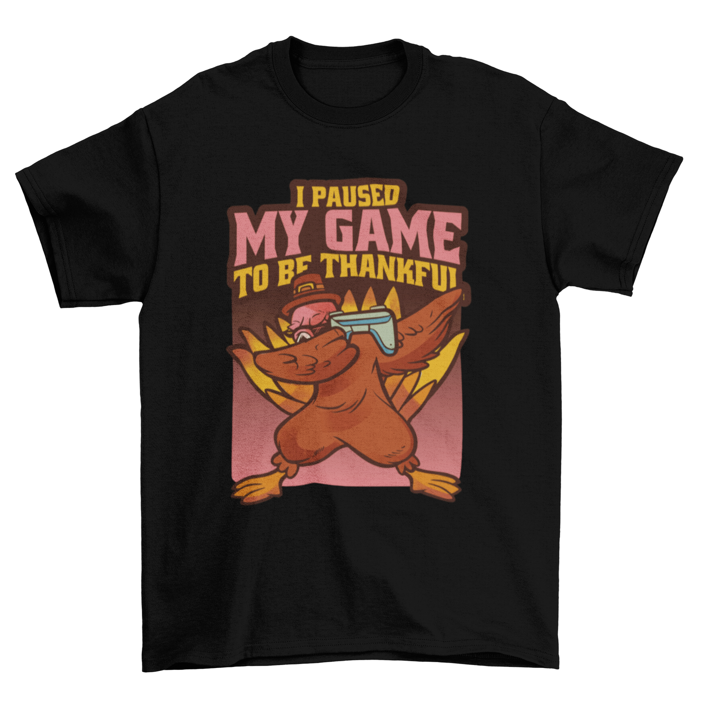 Gaming Turkey Thanksgiving T-Shirt | Comfy & Hilarious Gamer Tee