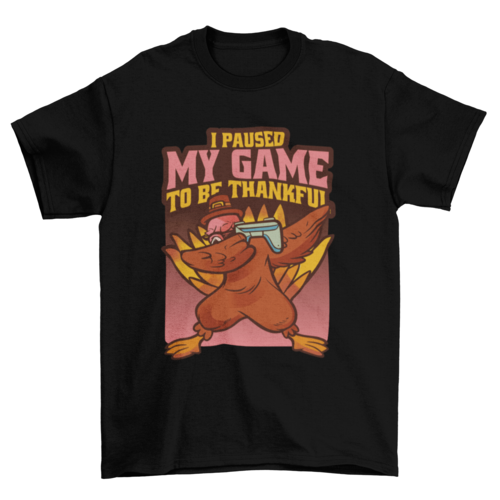 Gaming Turkey Thanksgiving T-Shirt | Comfy & Hilarious Gamer Tee