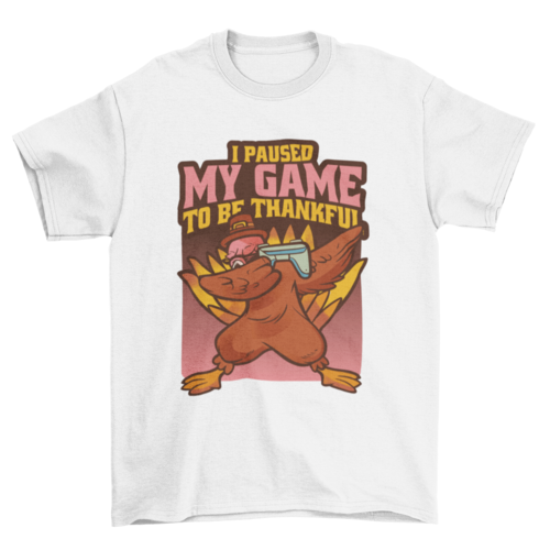 Gaming Turkey Thanksgiving T-Shirt | Comfy & Hilarious Gamer Tee