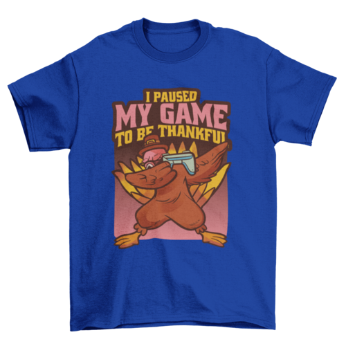 Gaming Turkey Thanksgiving T-Shirt | Comfy & Hilarious Gamer Tee