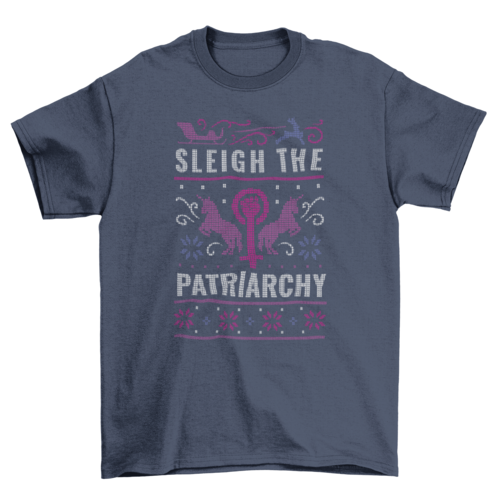 Feminist Ugly Christmas Sweater T-Shirt – Festive, Fierce, and Full of Cheer
