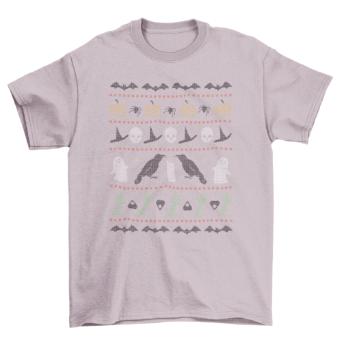 Halloween Spooky Ugly Sweater T-Shirt – Boo-tifully Comfy for the Sleep-Deprived and Pumpkin-Spiced