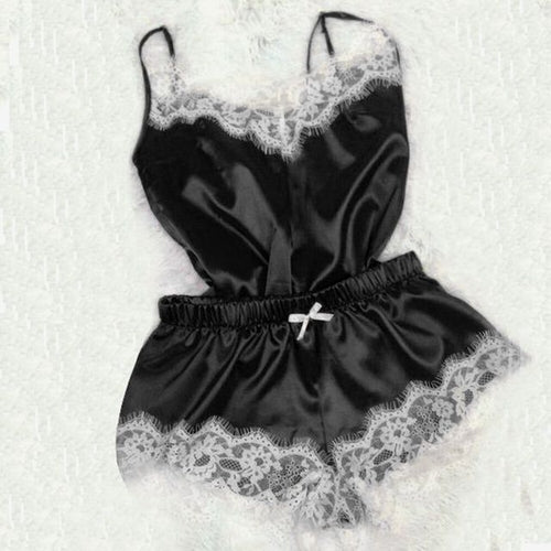 Satin Shorts Sleepwear Set
