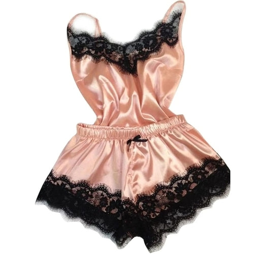 Satin Shorts Sleepwear Set