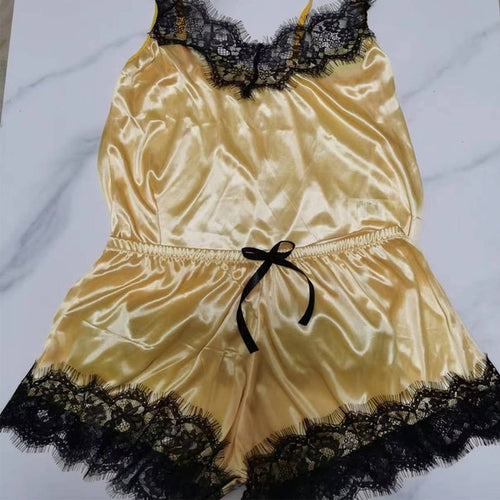 Satin Shorts Sleepwear Set