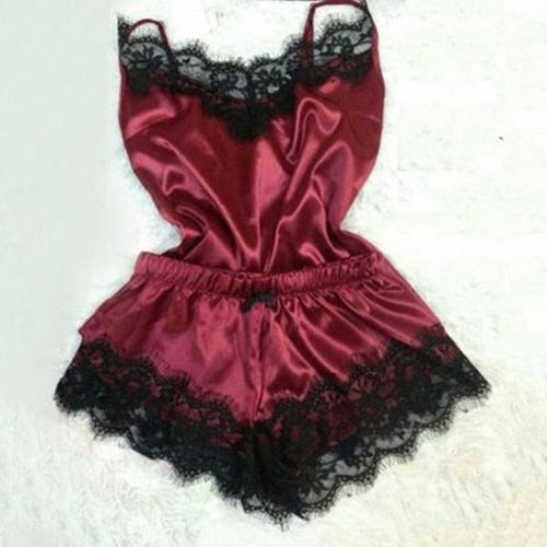 Satin Shorts Sleepwear Set