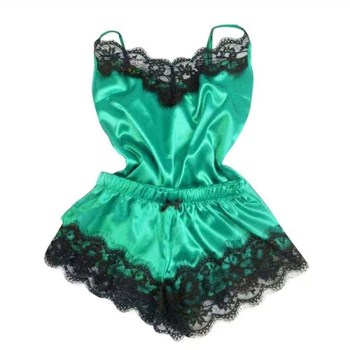 Satin Shorts Sleepwear Set