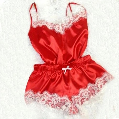 Satin Shorts Sleepwear Set