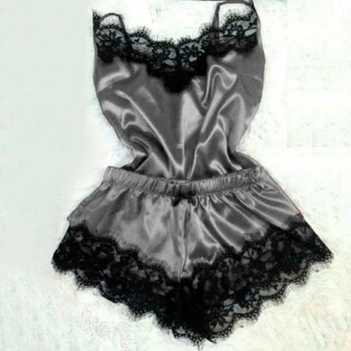 Satin Shorts Sleepwear Set