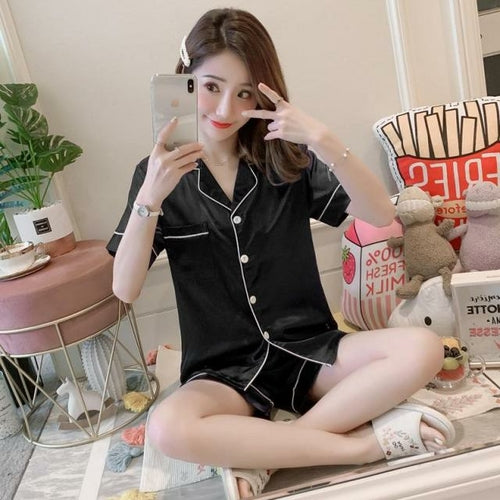 Women's Silk Satin Pajamas Set