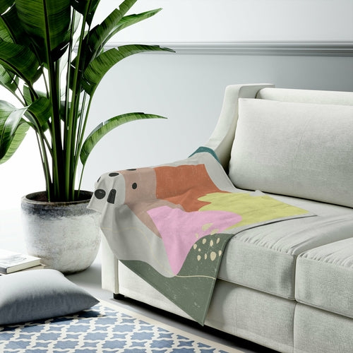 Abstract Plush Throw Blanket