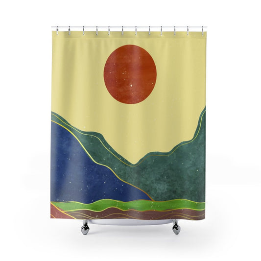California Sun Shower Curtain — Brighten Your Bathroom, Brighten Your Day