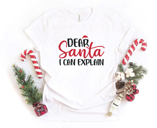 Dear Santa I Can Explain Shirt – Confess in Comfort, Celebrate in Style