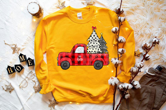 Christmas Tree Truck Sweatshirt – Cozy, Festive, and Full of Cheer