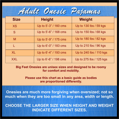 Adult Footed Onesie Pajamas