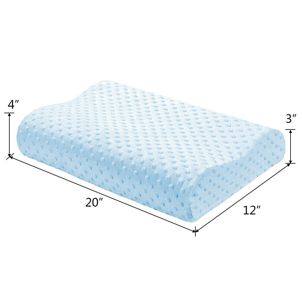 Contour Memory Foam Pillow with Orthopedic Head, Neck and Back Support