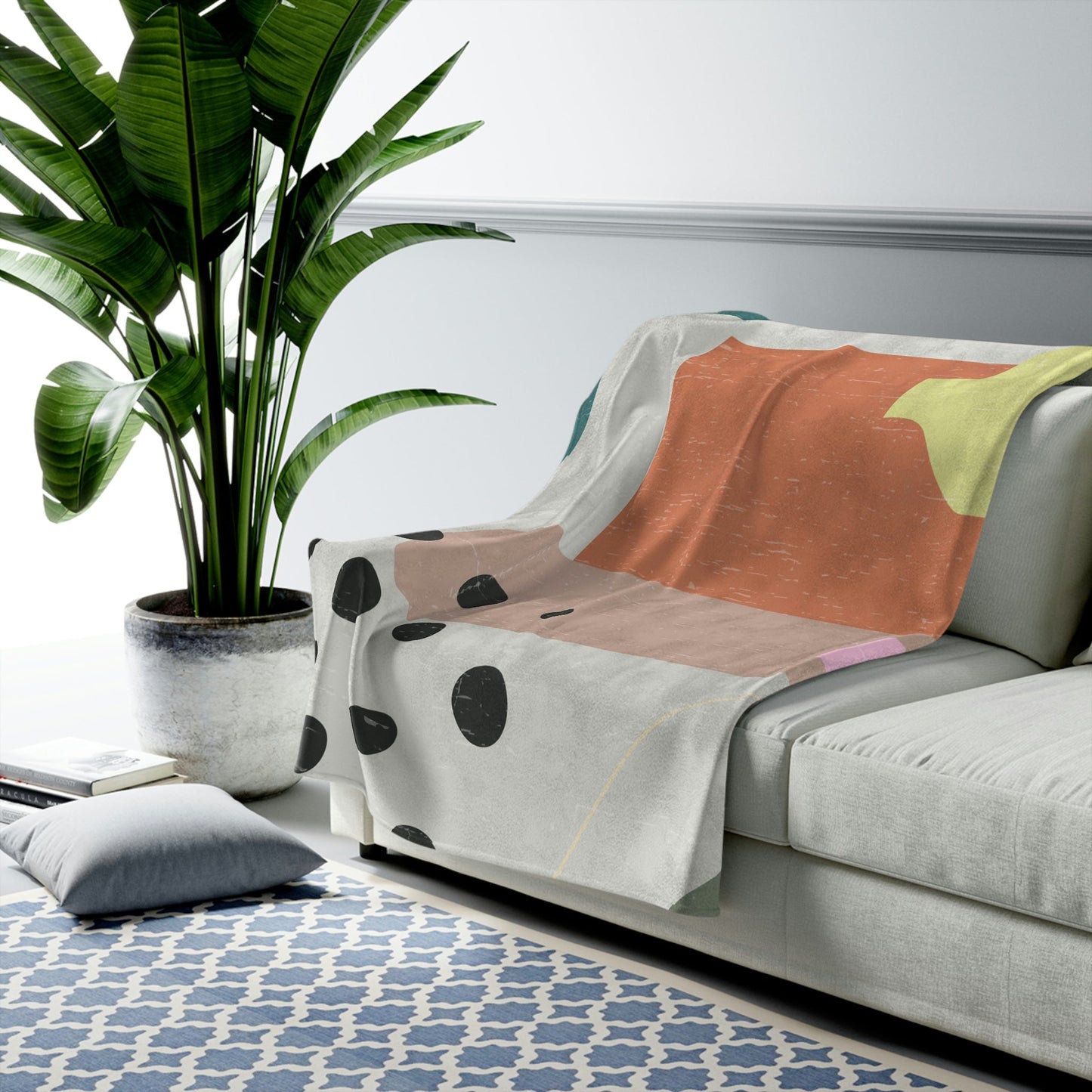 Abstract Plush Throw Blanket