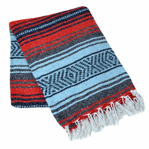 Yoga Studio handwoven classic Falsa Mexican blanket