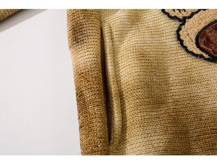 Furry Cute Bear Patch Fleece Oversized Hoodie