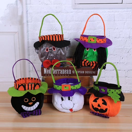 Halloween Witch Pumpkin Tote Bag – A Magical Must-Have for Little Trick-or-Treaters!