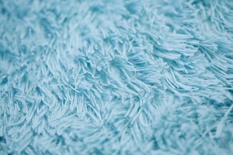blue fuzzy material