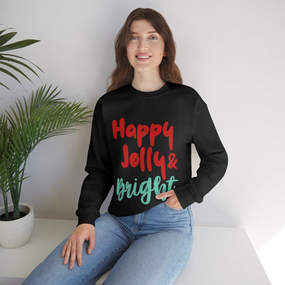 Happy Jolly & Bright Christmas Sweatshirt