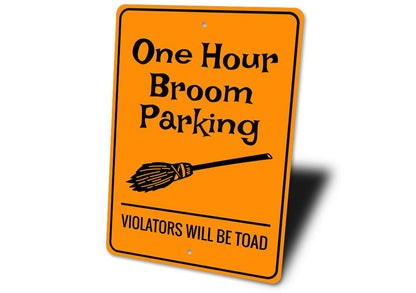 Broom Parking Halloween Sign