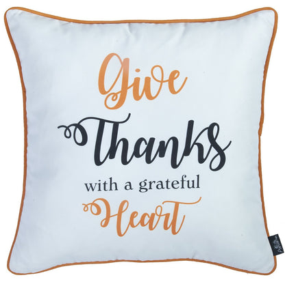 Thanksgiving Pumpkin Spice Throw Pillow Covers