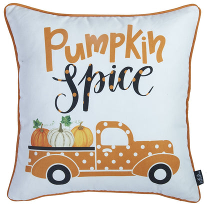 Thanksgiving Pumpkin Spice Throw Pillow Covers