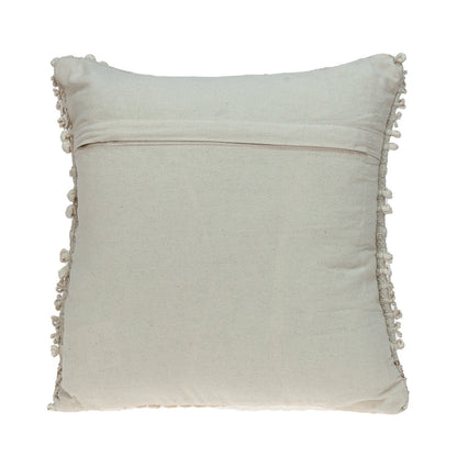 Warm Ivory Chunky Throw Pillow