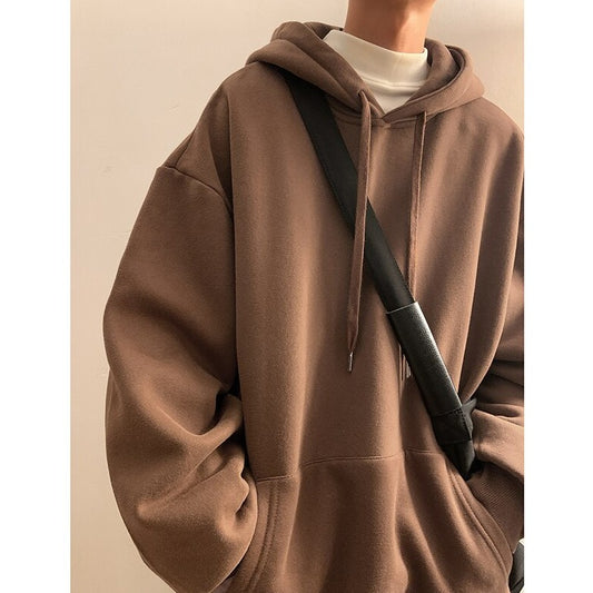 Men's Solid Color Oversized Streetwear Hoodie