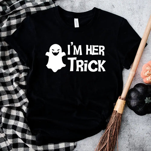 His Trick and Her Treat Couples Halloween Tees