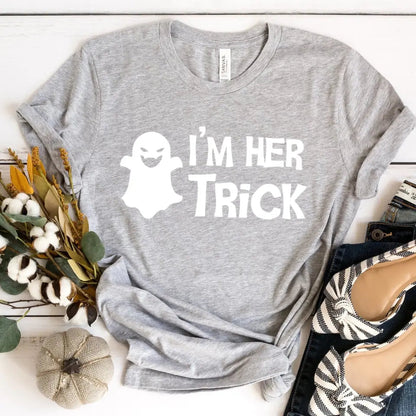 His Trick and Her Treat Couples Halloween Tees