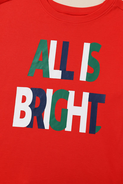 ALL IS BRIGHT Plaid Christmas Pajamas Set