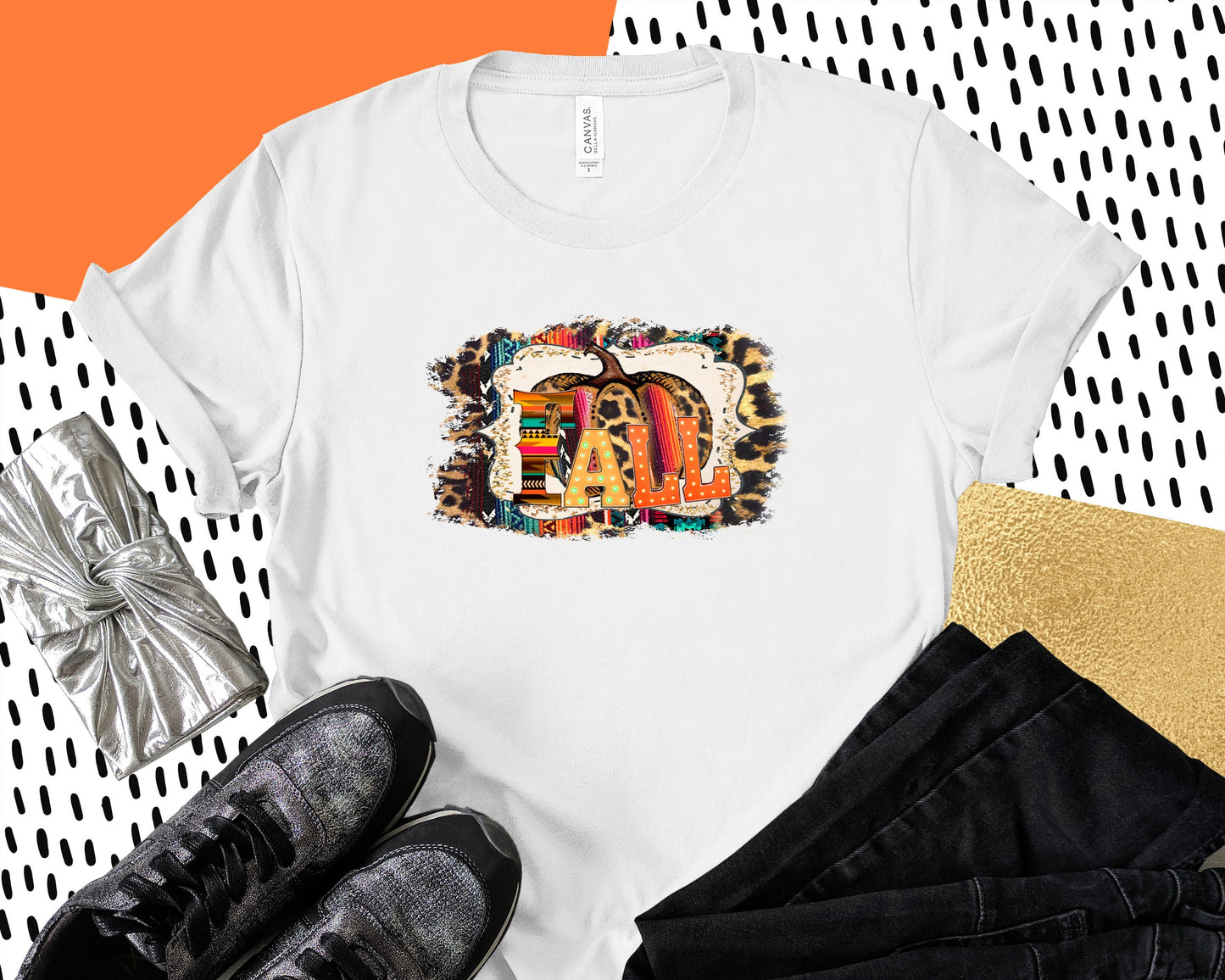 Cheetah Fall Pumpkin T-shirt