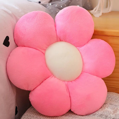 Furry Plush Flower Pillow