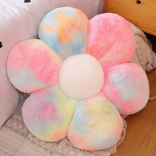 Furry Plush Flower Pillow