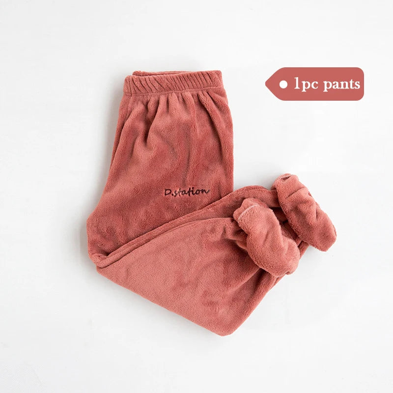 Women Winter Flannel Pajama Set