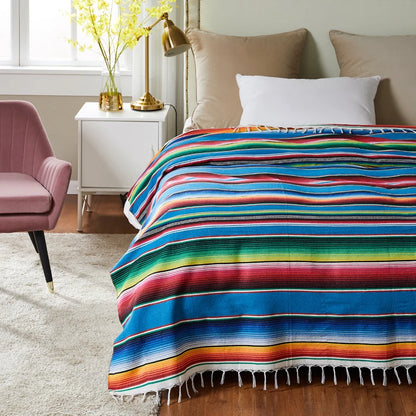 Striped Tassels Throw Rug
