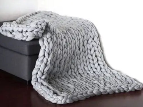 Large Soft Chunky Knitted Plaids Blanket