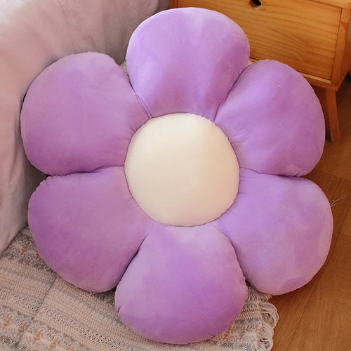 Furry Plush Flower Pillow