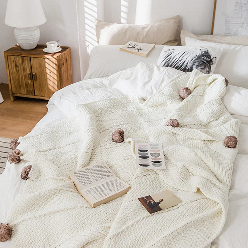 REGINA Chunky Knit Chenille Blankets