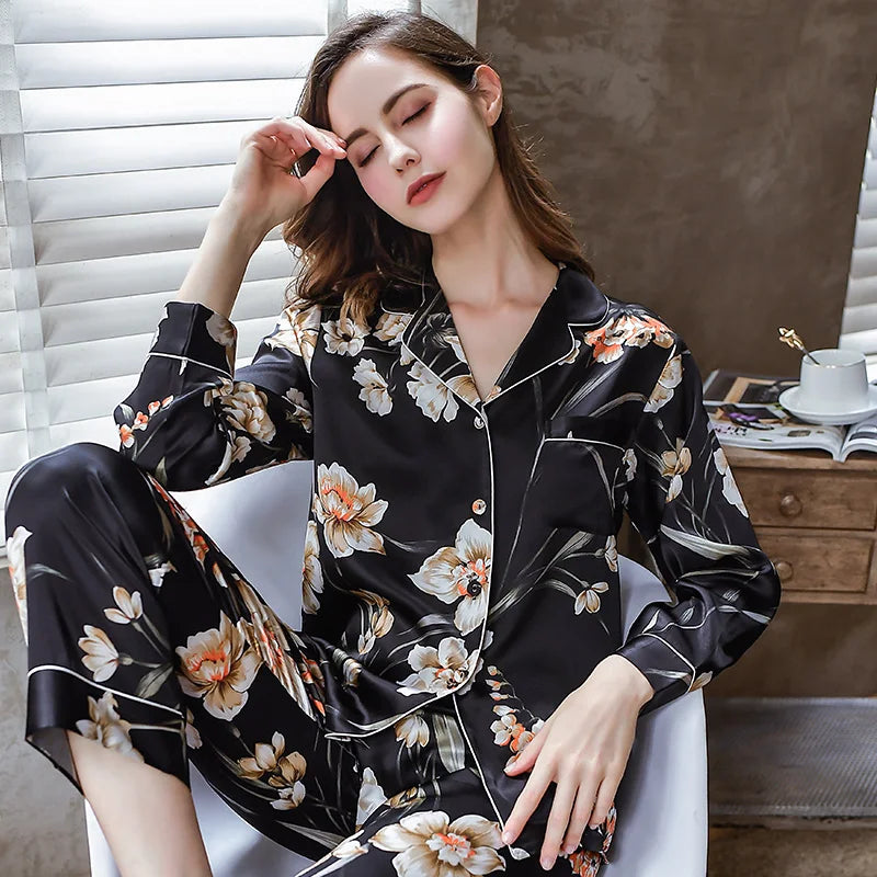 Mulberry Silk Pajamas Women Real Silk Pajama Sets