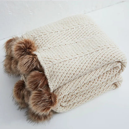 REGINA Chunky Knit Chenille Blankets