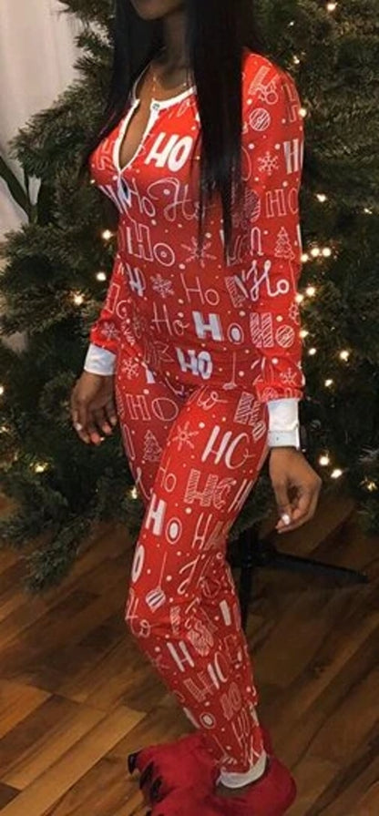 Christmas Pajama Jumpsuit for Women